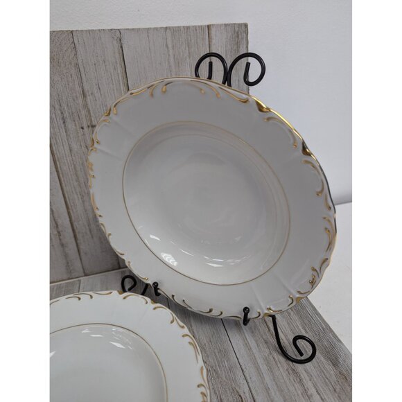 Vintage BOHEMIAN Fine China Set of 2 Dinner Plates Czechoslovakia BOH53 - Picture 2 of 6